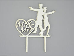  Fa - Tortadísz rendőr esküvő fehér - koszorúhoz és asztaldíszhez