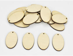 Natúr fa - Ovál tábla 1 lyukkal 20db/csomag - papelito