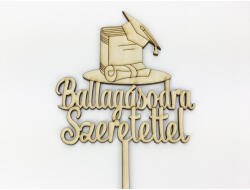  Natúr fa - Beszúrós "Ballagásodra Szeretettel" felirat 33cm - papelito