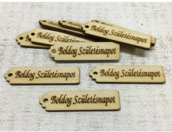 Natúr fa - "Boldog Születésnapot" hosszú scrapbook tábla 10db/csomag - papelito