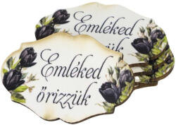  Nyomtatott dekorkarton - Emléked őrizzük kegyelet 5db/csomag - papelito