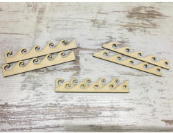 Natúr fa - Hullámok 10cm 3-3db/csomag - papelito