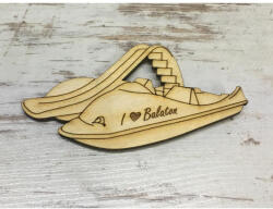  Natúr fa - Hűtőmágnes vizibicikli 9cm - papelito