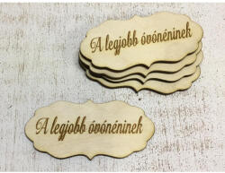  Natúr fa - "A legjobb óvónéninek" fodros tábla 5db/csomag - papelito