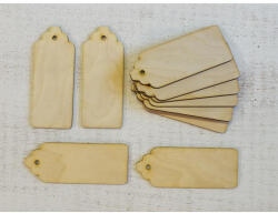  Natúr fa - Scrapbook tábla hosszúkás 10*4cm 10db/csomag - feliratként és tábladíszként