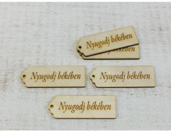 Natúr fa - "Nyugodj békében" scrapbook tábla 5db/csomag - papelito