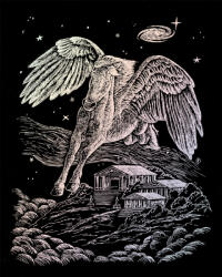  Képkarcoló készlet karctűvel - 20x25 cm - Holografikus - Pegazus