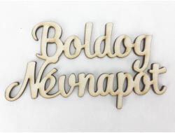  Natúr fa - "Boldog Névnapot" felirat 10, 5cm - papelito