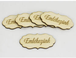  Natúr fa - "Emlékezünk" fodros tábla 5db/cs - feliratként és tábladíszként