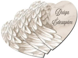 Nyomtatott dekorkarton - Drága Édesapám szív kegyelet 3db/csomag