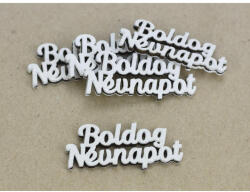  Boldog Névnapot" felirat fehér 2, 3x5, 3cm 5db/csomag - papelito
