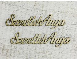 Natúr fa "Szeretlek Anya" felirat 2db/csomag - papelito