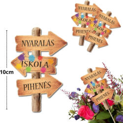  Nyomtatott dekorkarton - Iskola nyári szünet útjelzők 2db/csomag - papelito