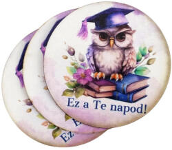 Nyomtatott fa tábla - Ez a te napod! kerek táblák 3db - papelito