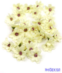  Dekor selyemvirág fej 4, 5cm 30db/csomag - Törtfehér