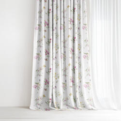 Goldea pamut drapéria - színes réti virágok fehér alapon 280x150 cm