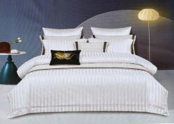 idealisotthon 3 részes szaténcsíkos ágyneműhuzat - fehér (IO-SY-BL-DT-3-WH)