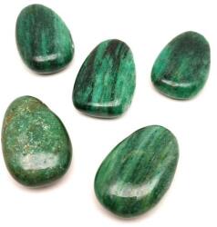 R. M. ékszer Átfúrt Fukszit zöld csepp medál (020983)