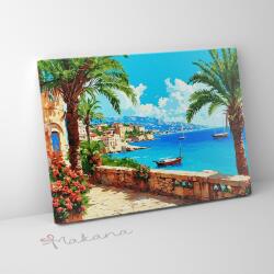 Makana Pálmafás tenger - Számfestő készlet, kerettel (40x50 cm)