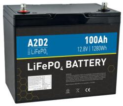 AVACOM A2D2 LiFePO4 akkumulátor 12.8V 100Ah M8 (Gotion cellák) LFA2-12V100C10-M8B3