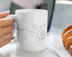  Vonalrajz focista bögre