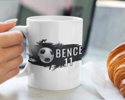  Focis bögre névvel, számmal