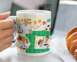 Fényképes focis bögre