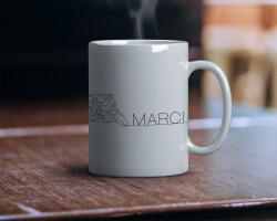 Motoros vonalrajz bögre