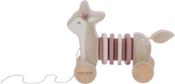 Little Dutch Jucarie din lemn FSC cu roti si snur pentru tras - Caprioara - Fairy Garden - Little Dutch