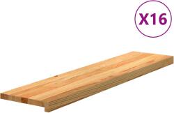 vidaXL Стълбищни стъпала, 16 бр, светлокафяви, 110x30x2 см, дъб масив (3282999)