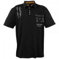 LAVECCHIA tricou polo barbati 608 oversize Negru 6XL