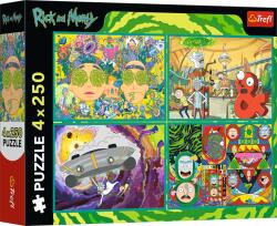 Trefl - Puzzle 4x250 The twisted world of Rick and Morty - 250 piese