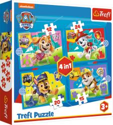 Trefl - Puzzle 4v1 Paw Patrol Running Pupies - 1 - 39 piese