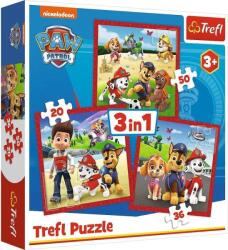 Trefl - Puzzle 3v1 Paw Patrol: Veselé psíky - 1 - 39 piese