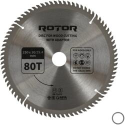 ROTOR Disc taiat lemn ROTOR 250*30/25, 4 cu adaptor 80T (16023)