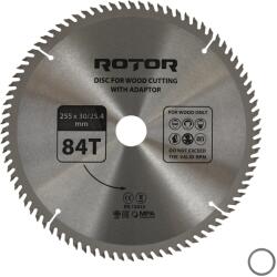 ROTOR Disc taiat lemn ROTOR 255*30/25, 4 cu adaptor 84T (16026)