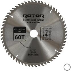 ROTOR Disc taiat lemn ROTOR 255*30/25, 4 cu adaptor 60T (16025)