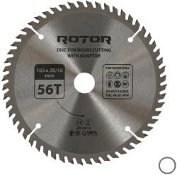 ROTOR Disc taiat lemn ROTOR 165*20/16 cu adaptor 56T (16006)