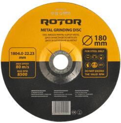 ROTOR Disc abraziv pentru slefuit metal ROTOR 180*6, 0*22, 23 (15936)