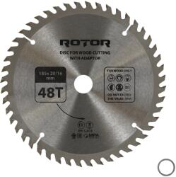 ROTOR Disc taiat lemn ROTOR 185*20/16 cu adaptor 48T (16010)