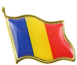 Flippy Insigna Steag Tricolor Romania, Flippy, Model Brosa cu Ac de Siguranta, 20x20 mm (teo-127749)