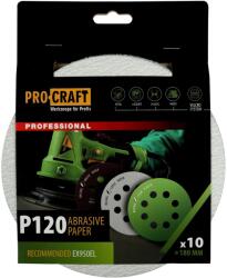 PRO-CRAFT Disc abraziv pentru slefuitor cu excentric KB180.120 PROCRAFT (SET 10 BUC ) Diametru: 180 mm, Granulatie: P120 (16044)