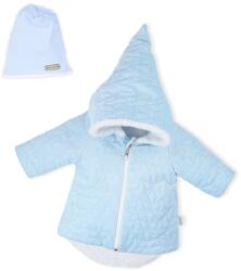 Nicol Palton de iarnă pentru copii cu bonetă Nicol Kids Winter, albastru, mărime 68 (4-6l)