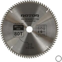 ROTOR Disc taiat lemn ROTOR 305*32/30/25, 4 cu adaptor 80T (16030)