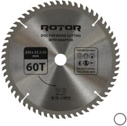 ROTOR Disc taiat lemn ROTOR 230*22, 2/20 cu adaptor 60T (16019)