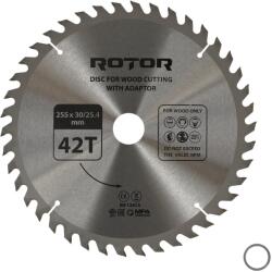 ROTOR Disc taiat lemn ROTOR 255*30/25, 4 cu adaptor 42T (16024)