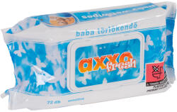  AXXO-FRESH 72 db-os POP-UP kupakos babatörlőkendő - nedves törlőkendő - popsitörlő