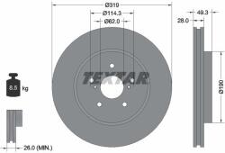 TEXTAR Disc frana TEXTAR 92171503 (92171503)