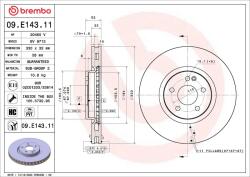 BREMBO Disc frana BREMBO 09. E143.11 (09.E143.11)