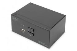 Assmann Assmann-DIGITUS KVM kapcsoló, 2 portos, dupla kijelzős, 4K, DisplayPort - DS-12862 (DS-12862)